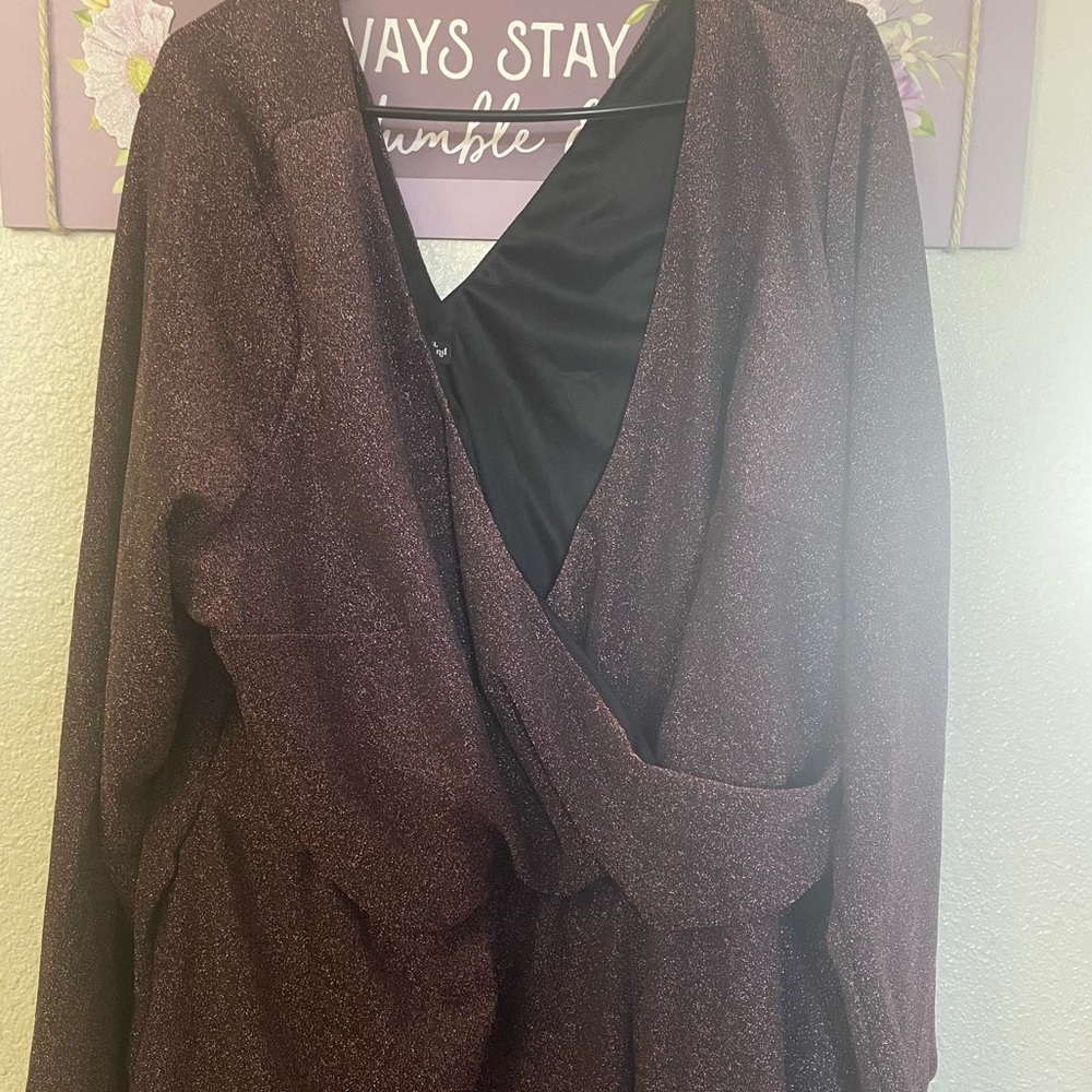 Modcloth Burgundy Wrap Jumpsuit With Pockets 4x